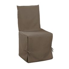 Housse de chaise à nouettes en polyester CLASSIC (Taupe)