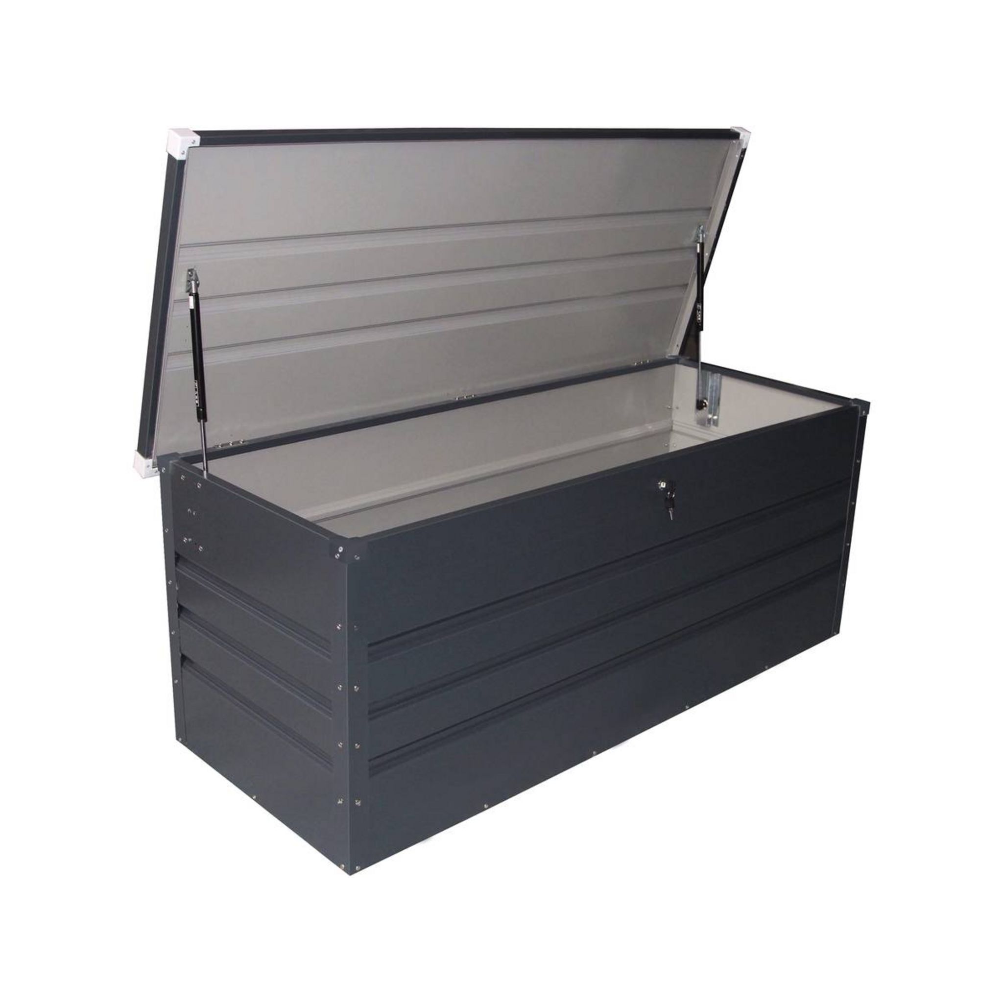 Coffre de jardin en métal anthracite 1000L Patio Box - Trimetals