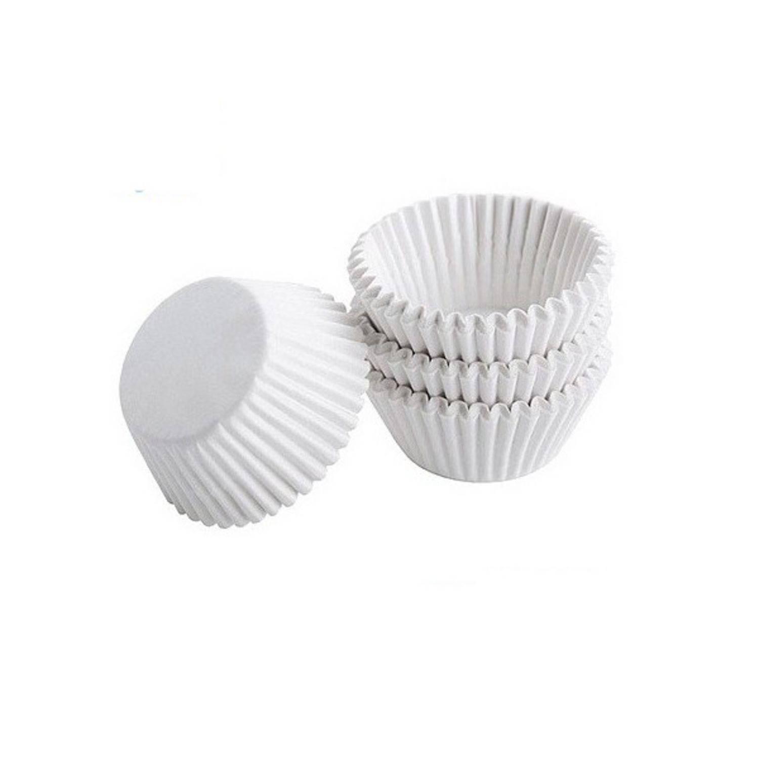 Lot de 75 caissettes à muffins ou cupcakes blanc 5,5cm