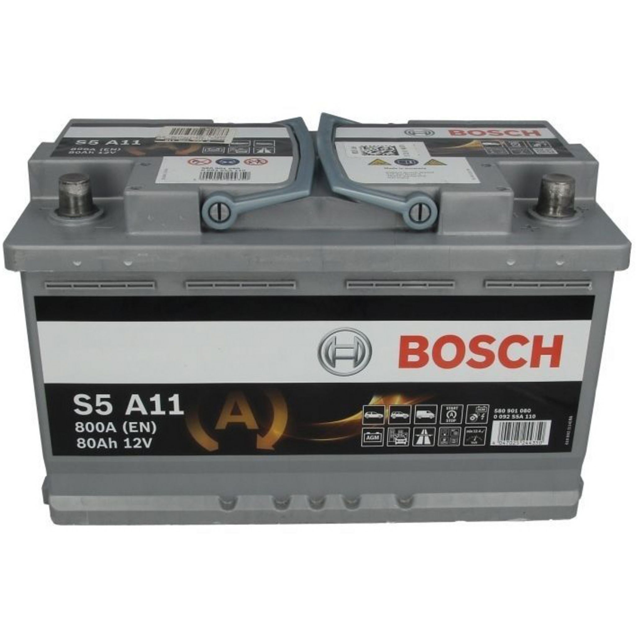 BOSCH - Batterie voiture Start & Stop 12V 80AH 800A (n°S5A11