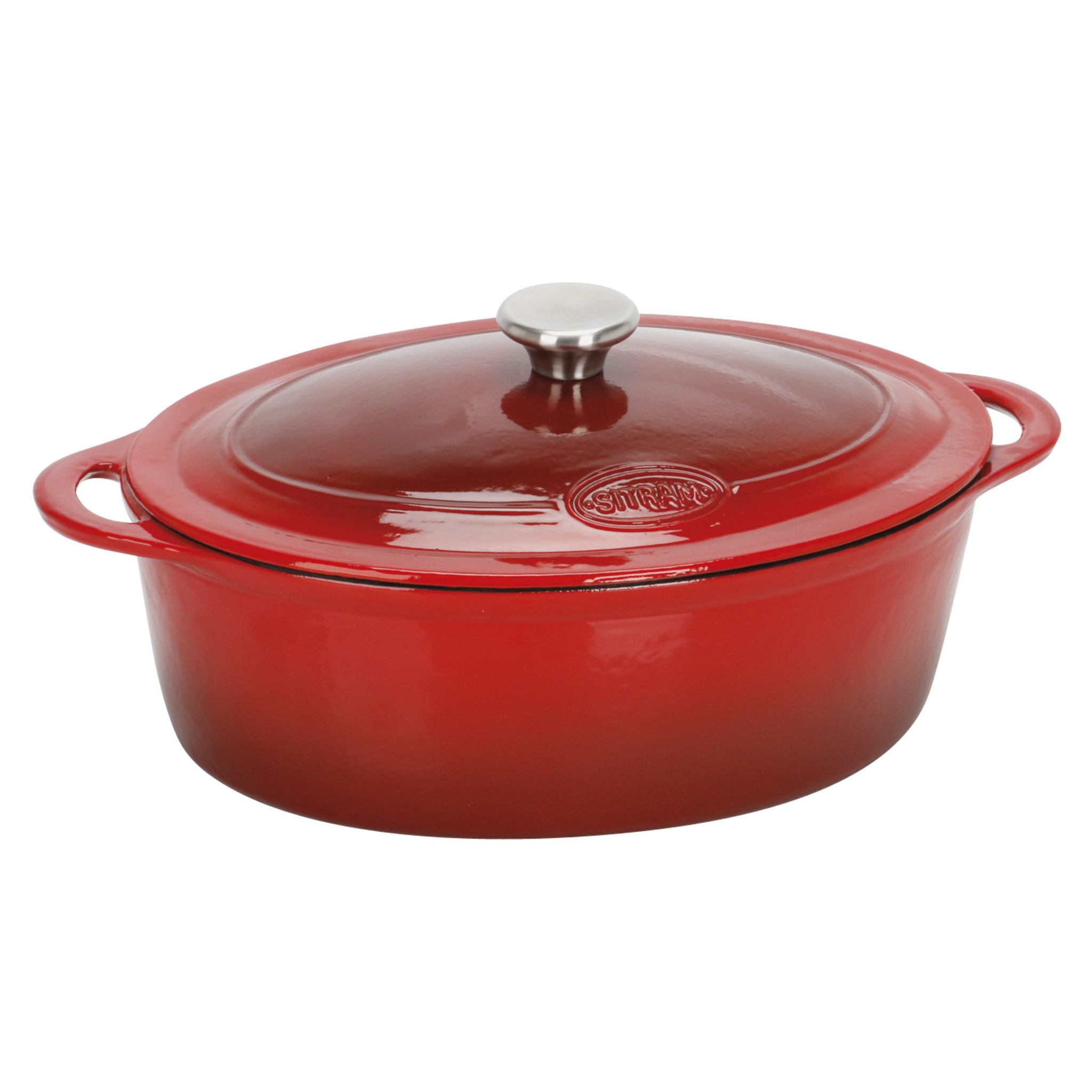 Cocotte ovale en fonte d'acier émaillée rouge SITRAM : la cocotte