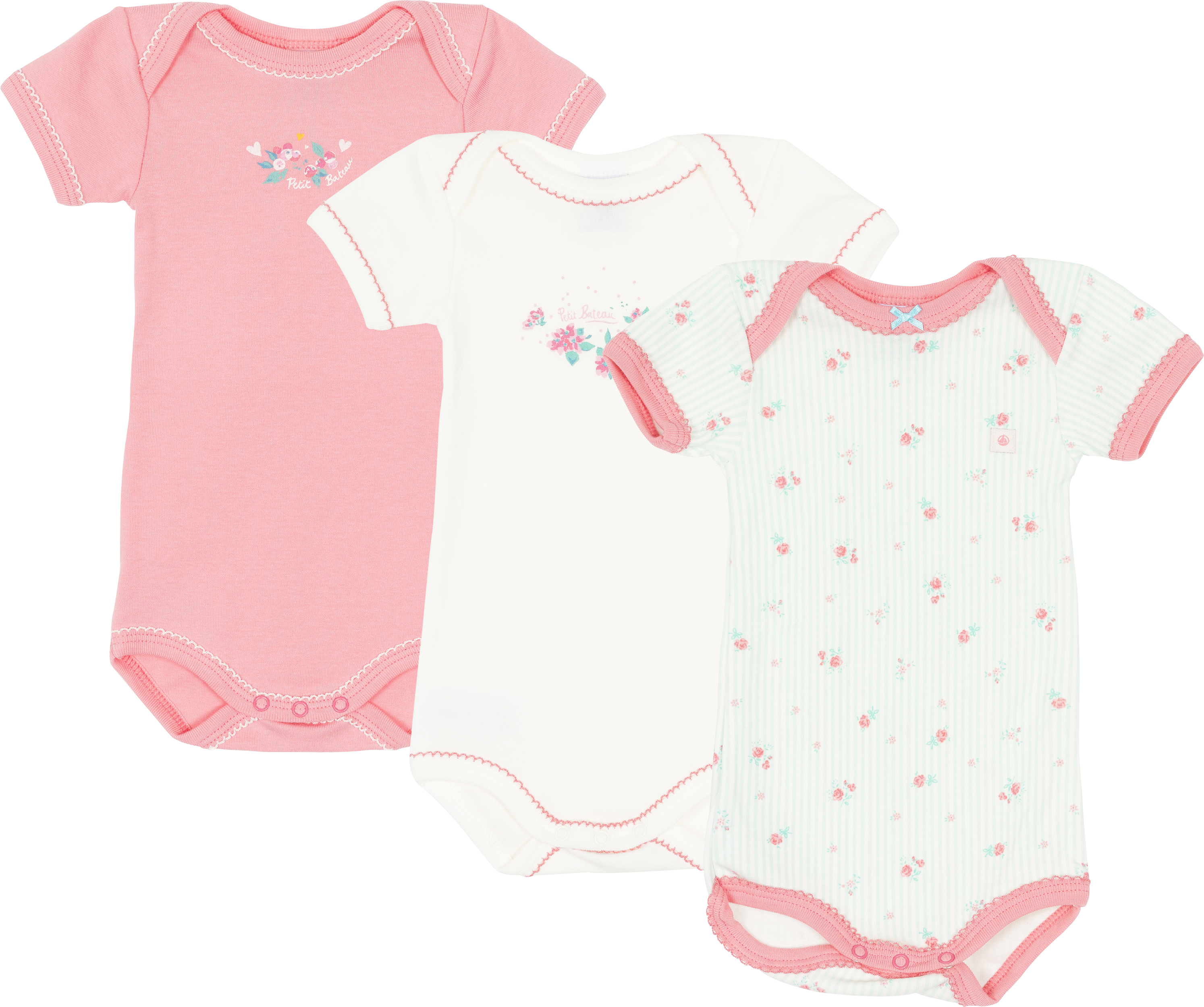 Lot de 3 bodies petit bateau - Petit Bateau - Prématuré