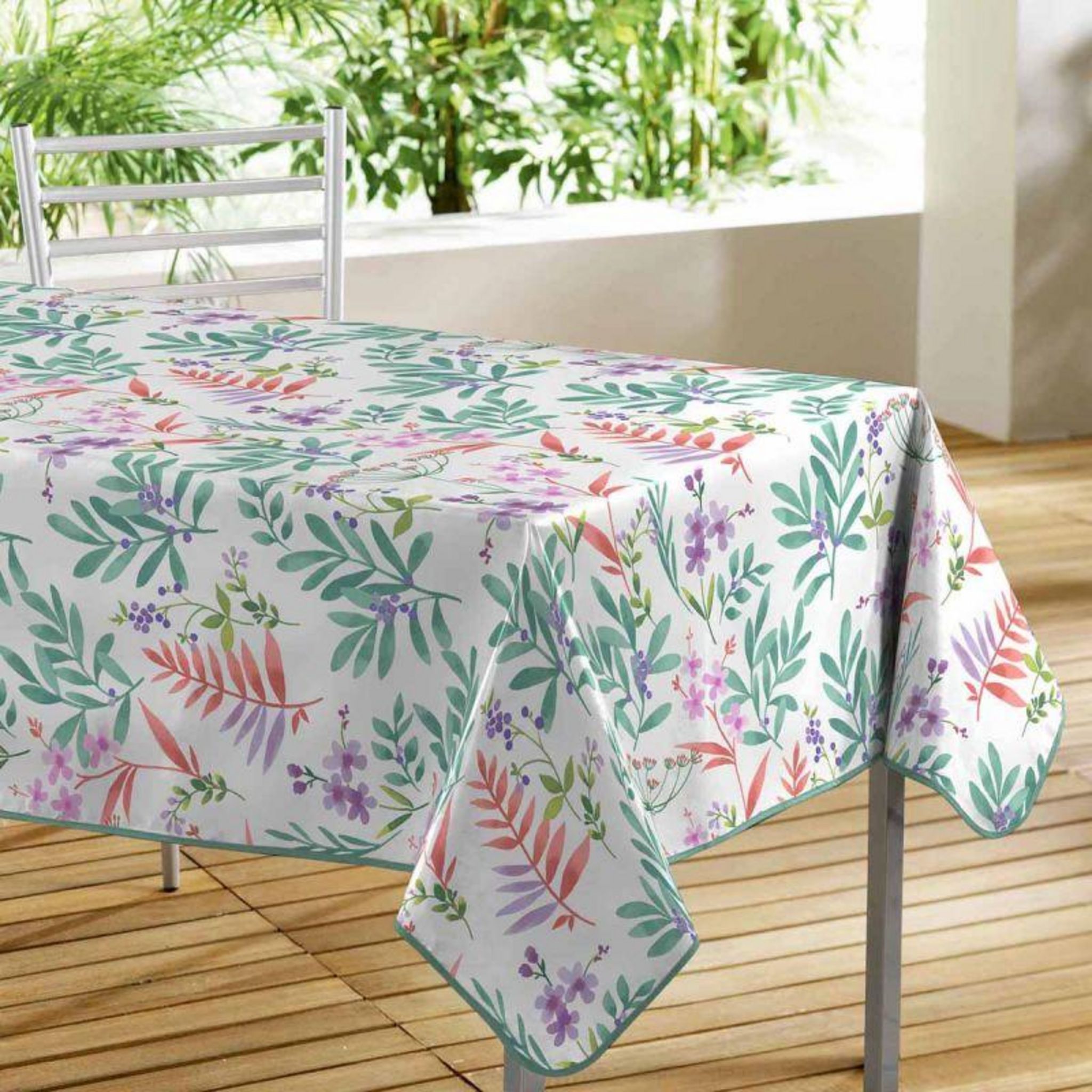 Nappe rectangulaire toile cirée (L240 cm) Cosy Coeur - Linge de