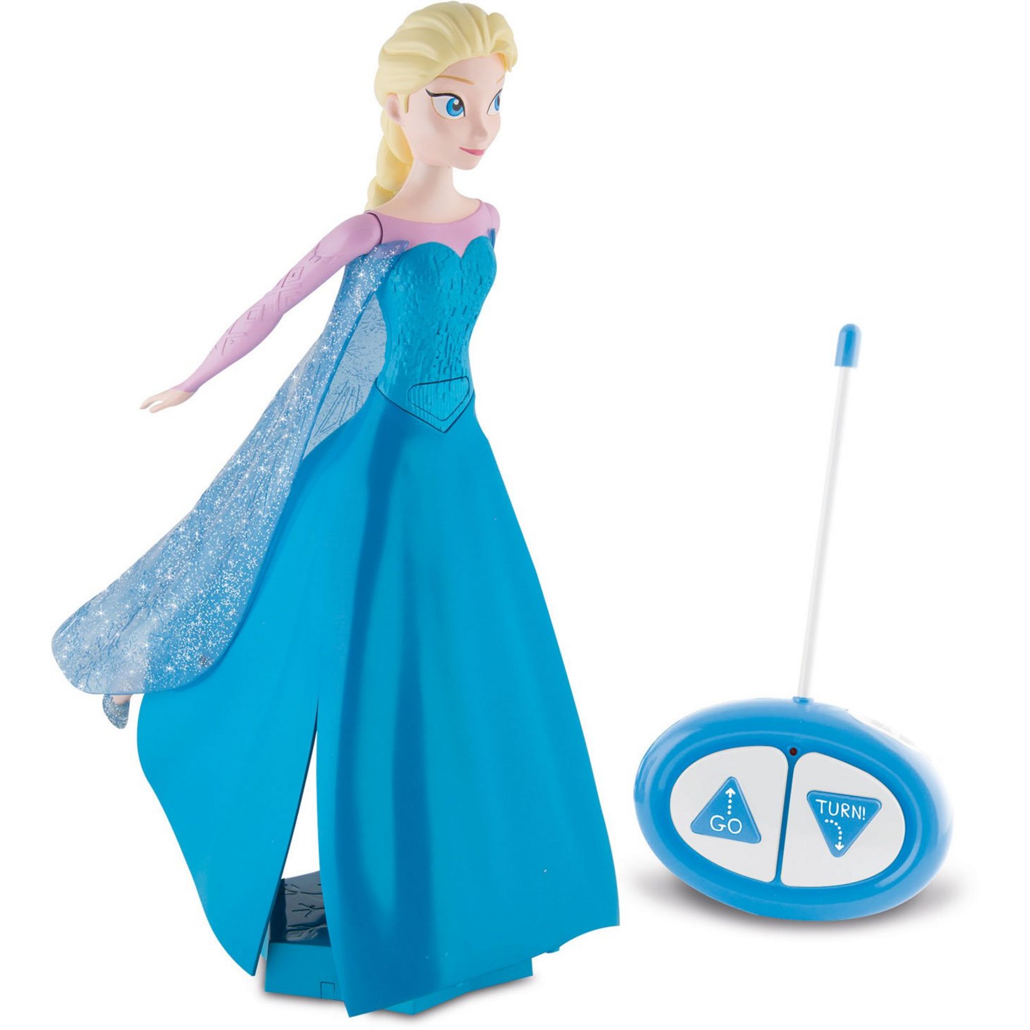 Figurine en carton Elsa de profil avec robe bleue La Reine des