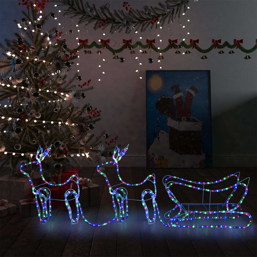 Lumières de Noël animé Santa et Sleigh Projecteur Lumières