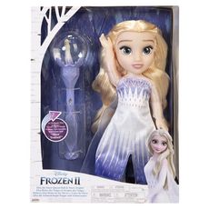 JAKKS PACIFIC Poupée Elsa 38 cm et sceptre sonore - La reine des neiges 2 - Robe épilogue de couronnement
