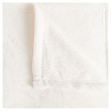 ACTUEL Plaid uni en polyester VELVET (Blanc)