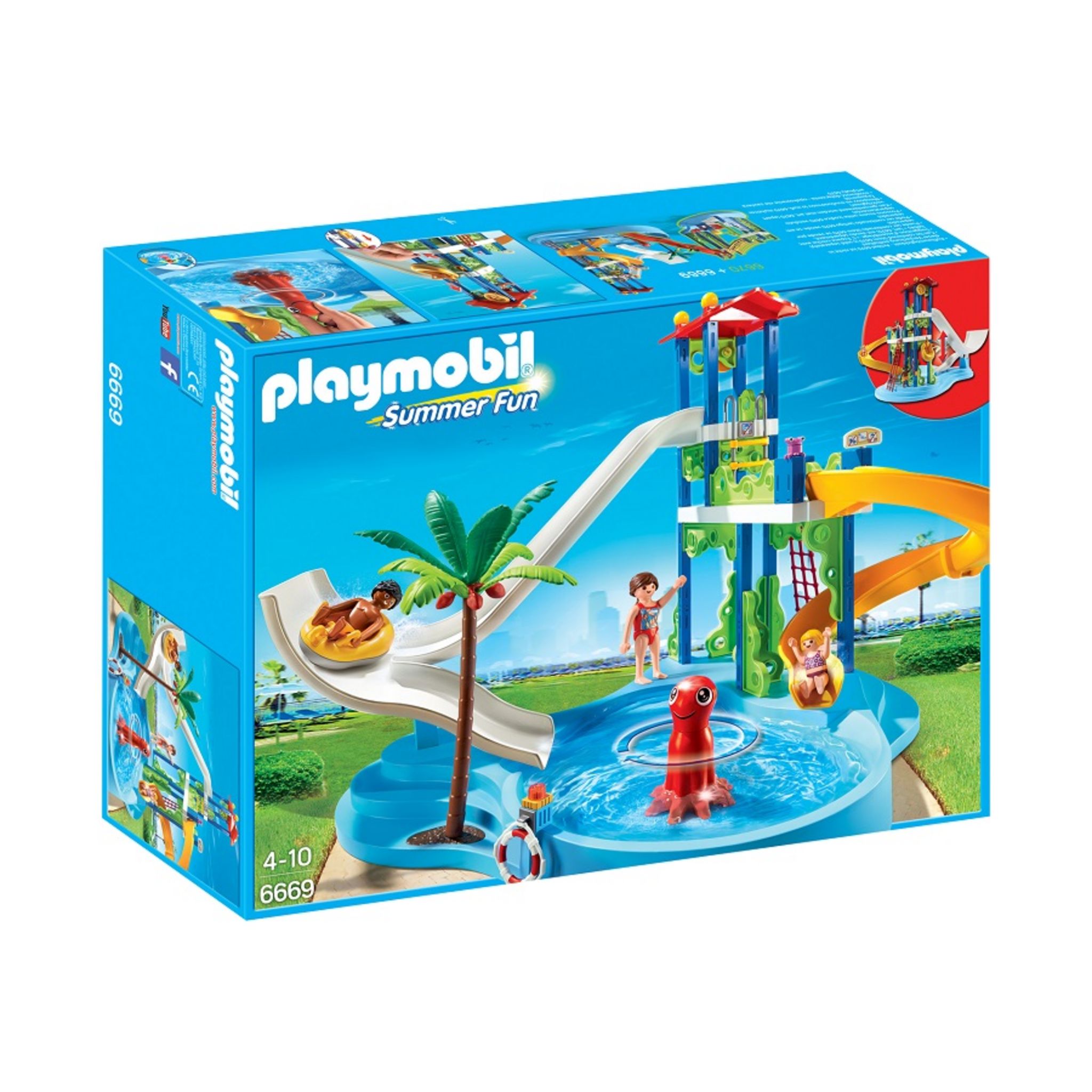 PLAYMOBIL 6669 - Parc aquatique avec toboggans géants pas cher 