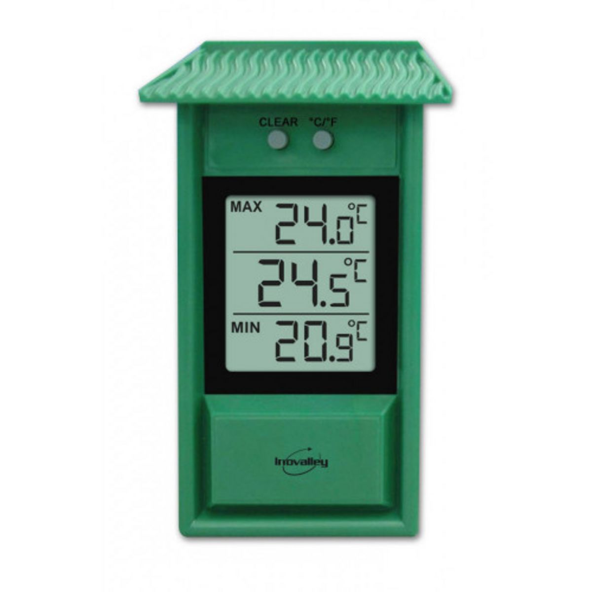 Inovalley Thermomètre électronique MINI-MAXI vert