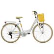 Vélo de ville femme 28'' Cantaloupe blanc avec panier TC 48 cm Dacapo