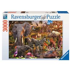 RAVENSBURGER Puzzle 3000 pièces Animaux d'Afrique