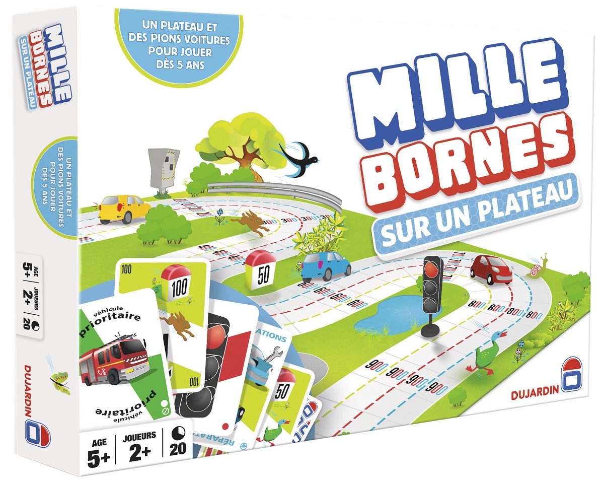 DUJARDIN Jeu Mille Bornes Grand classique plateau pas cher 