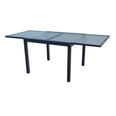 GARDENSTAR Table de jardin aluminium 132/264X90X75CM gris CUBE