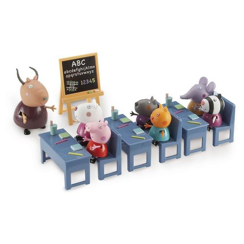 Salle de classe avec 7 personnages - Peppa Pig
