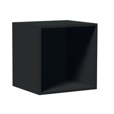DIVERS Cube de rangement empilable - 35,5 x 35,5 cm - Noir pas cher 