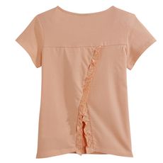 IN EXTENSO T-shirt à volant fille (orange abricot)