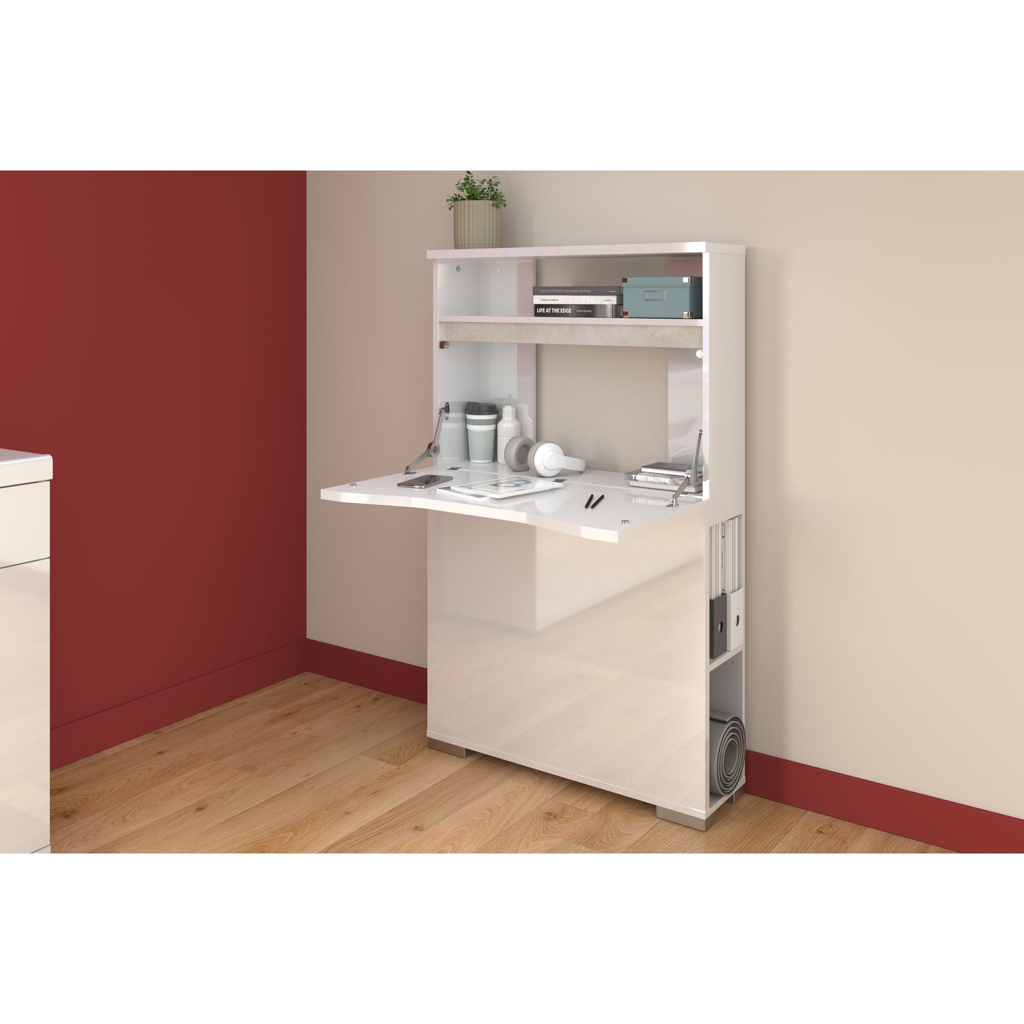 Bureau extensible 1 tiroir L98.5 cm QUEENS pas cher 