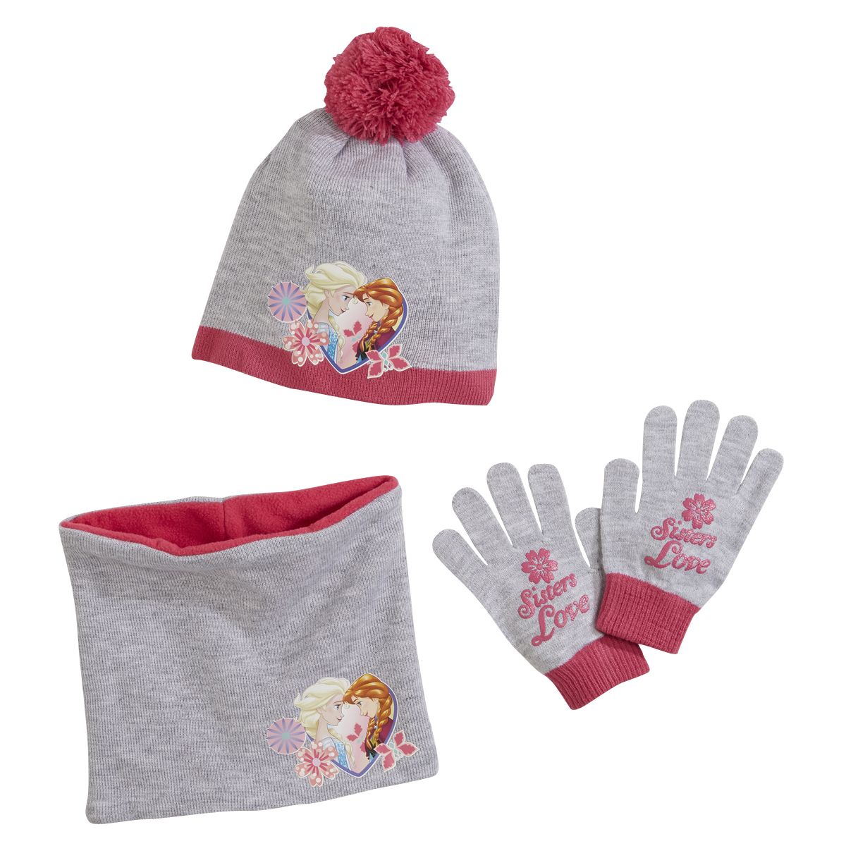 Ensemble bonnet tour 2024 de cou gants fille