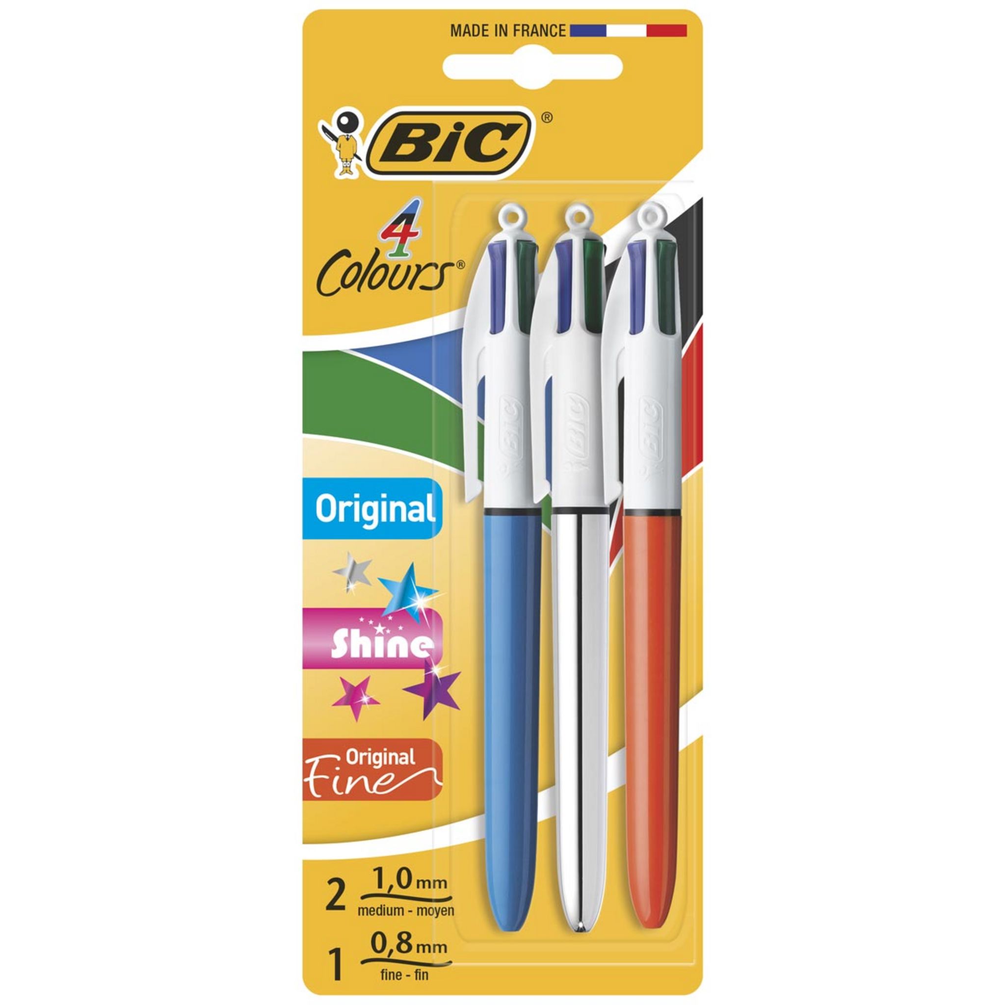 Stylo bille (bleu, noir, rouge ou vert)