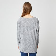 IN EXTENSO T-shirt manches longues gris grande taille femme (Gris chiné)