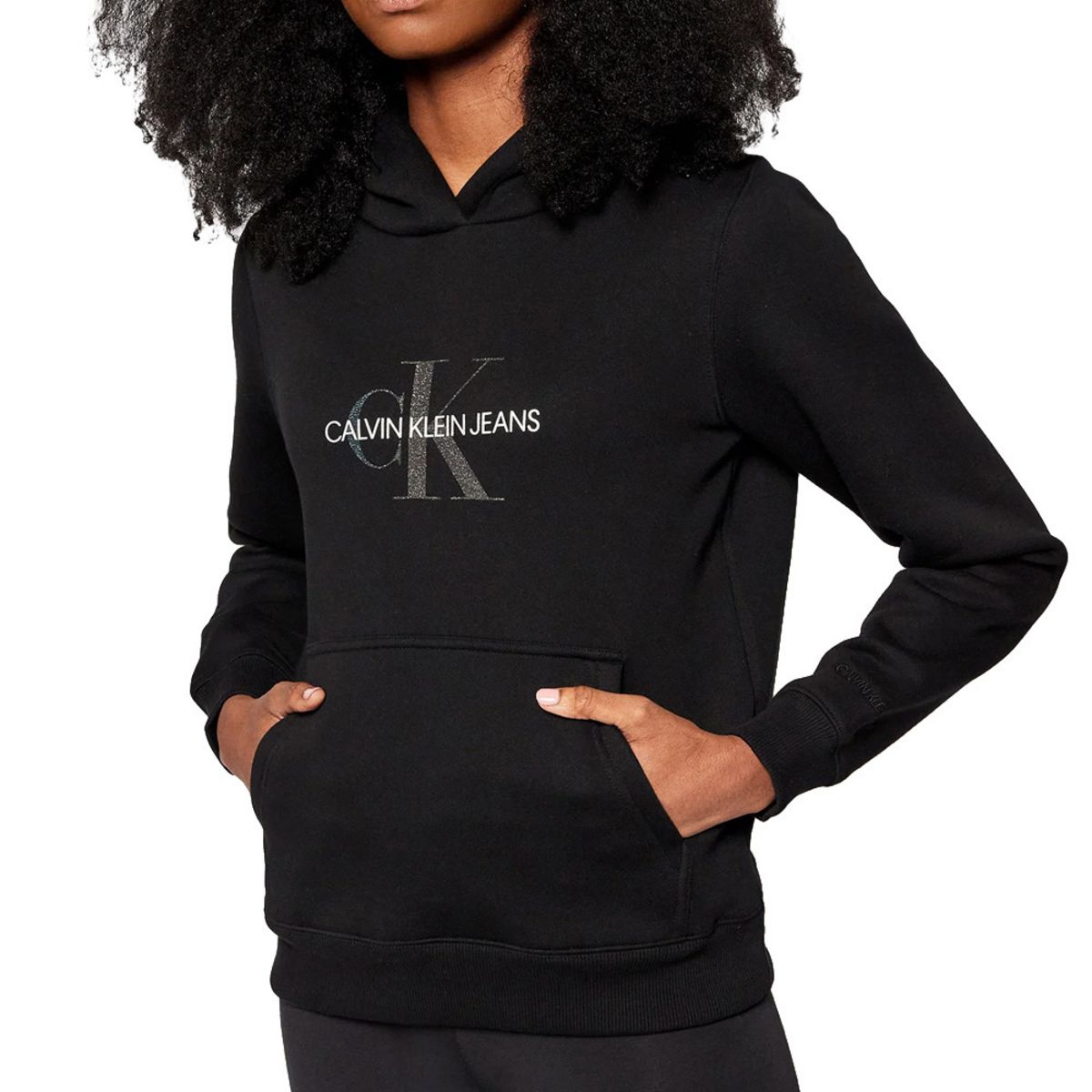 CALVIN KLEIN JEANS Sweat Noir Femme Calvin Klein Reflective