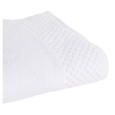 ACTUEL Drap de douche uni pur coton qualité Zéro Twist 500 g/m² (Blanc)