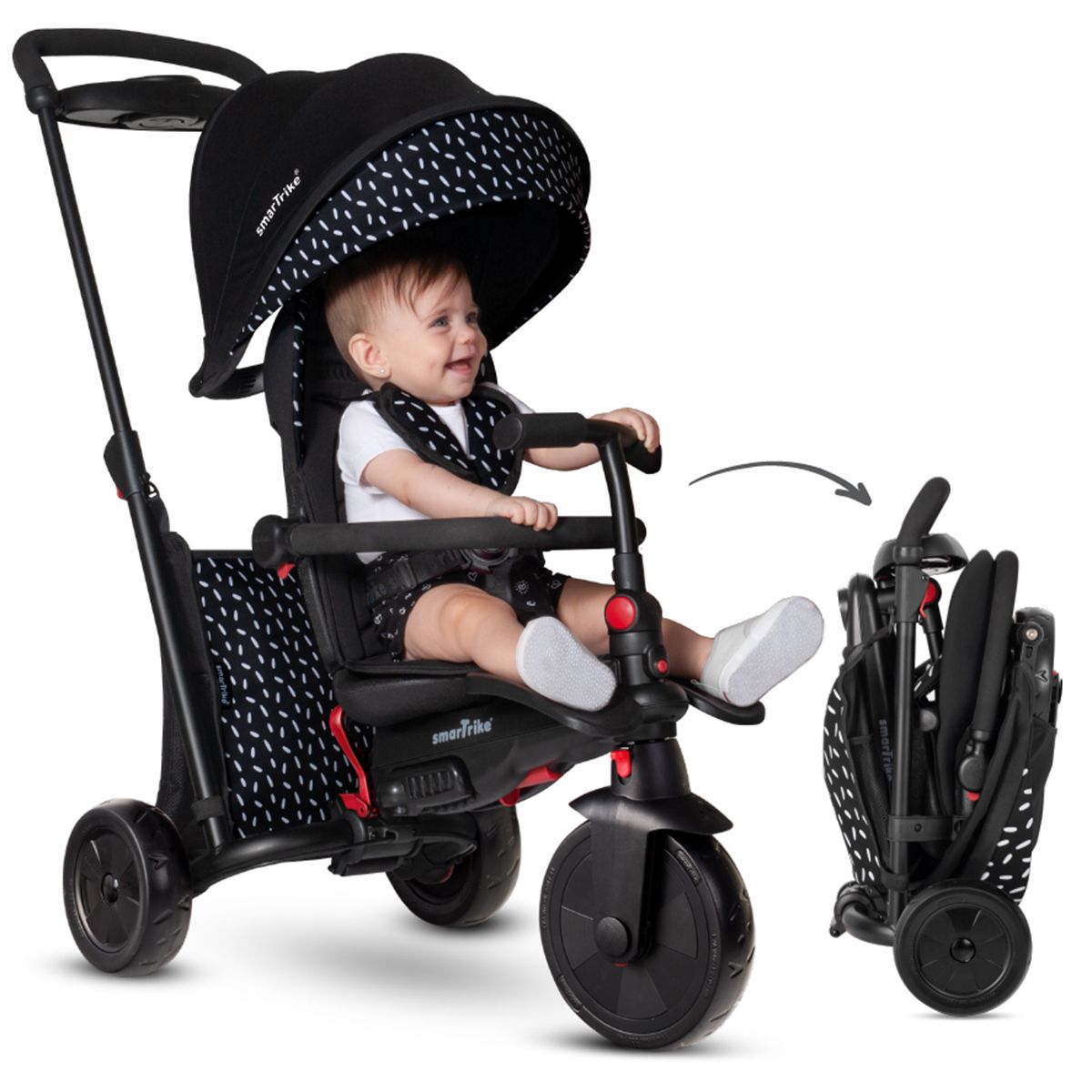 Tricycle pliable volutif 7en1 SmarTfold 600S Noir