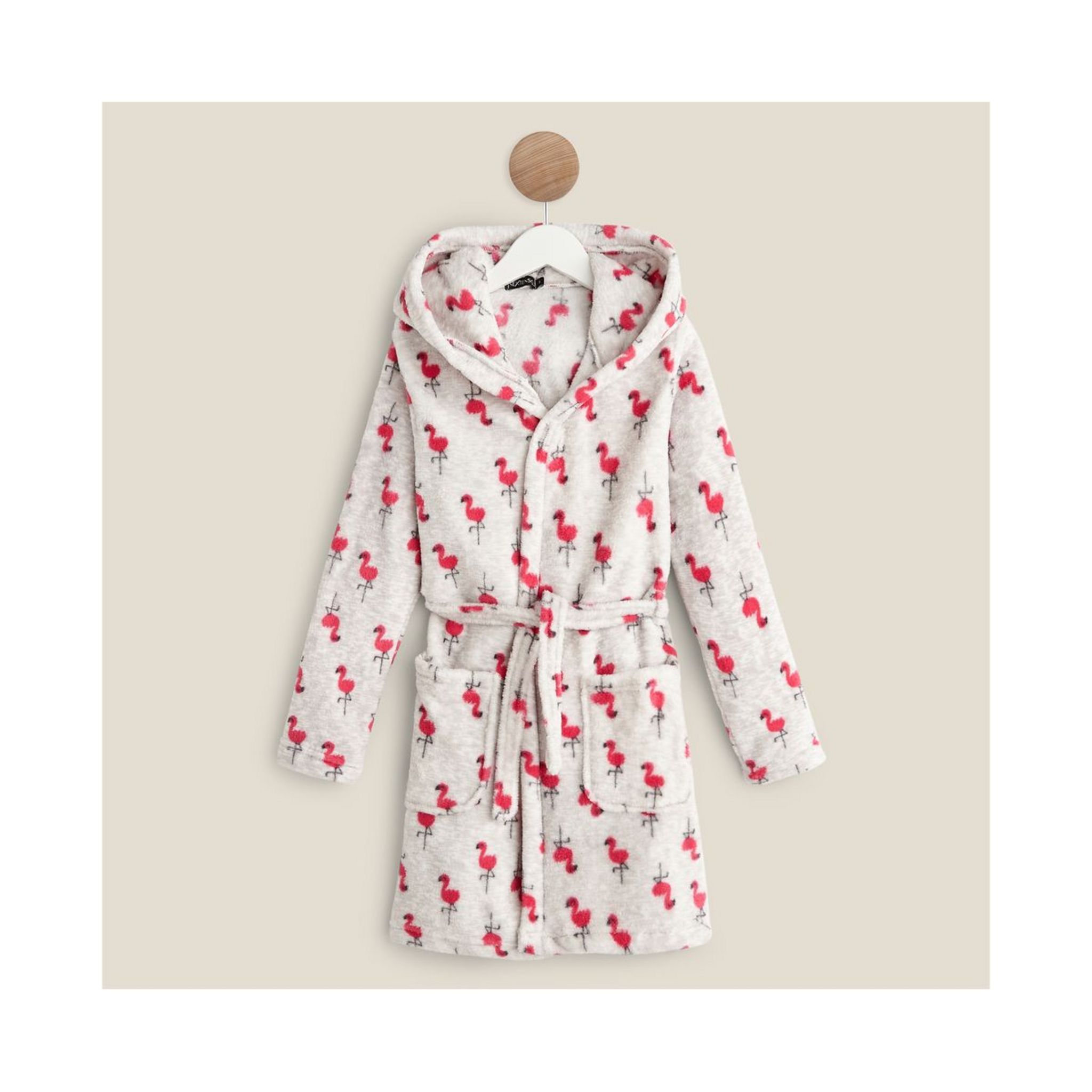 IN EXTENSO Robe de chambre flamants rose fille pas cher Auchan