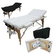 Table de massage 13 cm pliante 3 zones en bois avec panneau Reiki + Accessoires et housse de transport