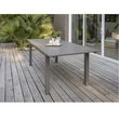 DCB GARDEN Table de jardin 240/300x100cm aluminium sable ZAHARA