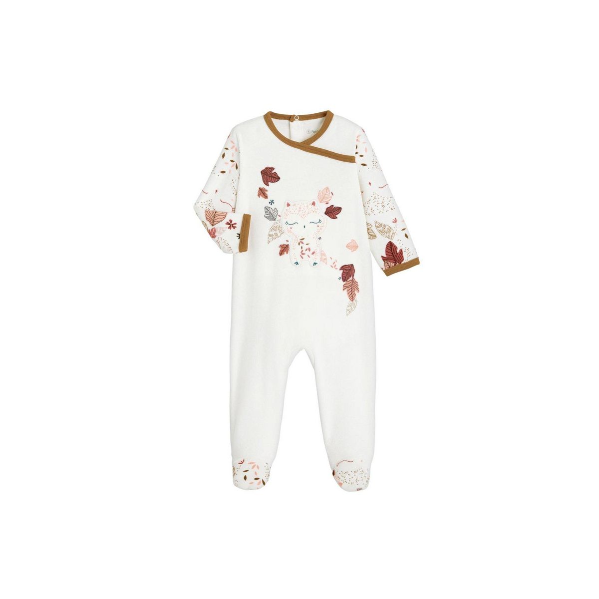 Petit Béguin Pyjama bébé en velours contenant du coton bio Jaipur