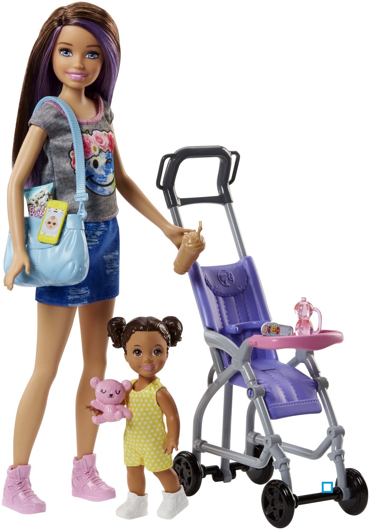 BARBIE Coffret babysitter et enfant - Poussette - Barbie pas cher 