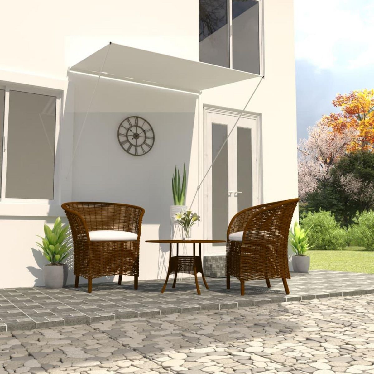 VIDAXL Auvent retractable 150x150 cm Creme