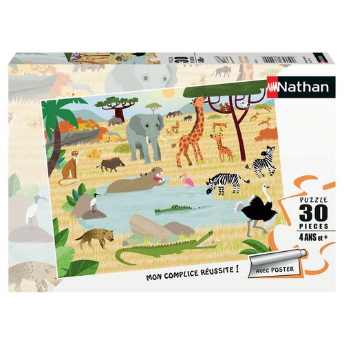 Puzzle Nathan 30 pièces - Les animaux de la savane