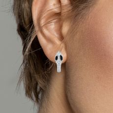 Boucles d'oreilles serpent SC Crystal ornées de Cristaux scintillants