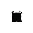 Soleil d'ocre Dessus de chaise capitonné en coton 40x40x5 cm PANAMA noir