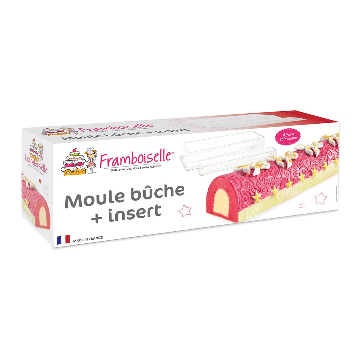 Moule à insert à bûche 25 cm PVC