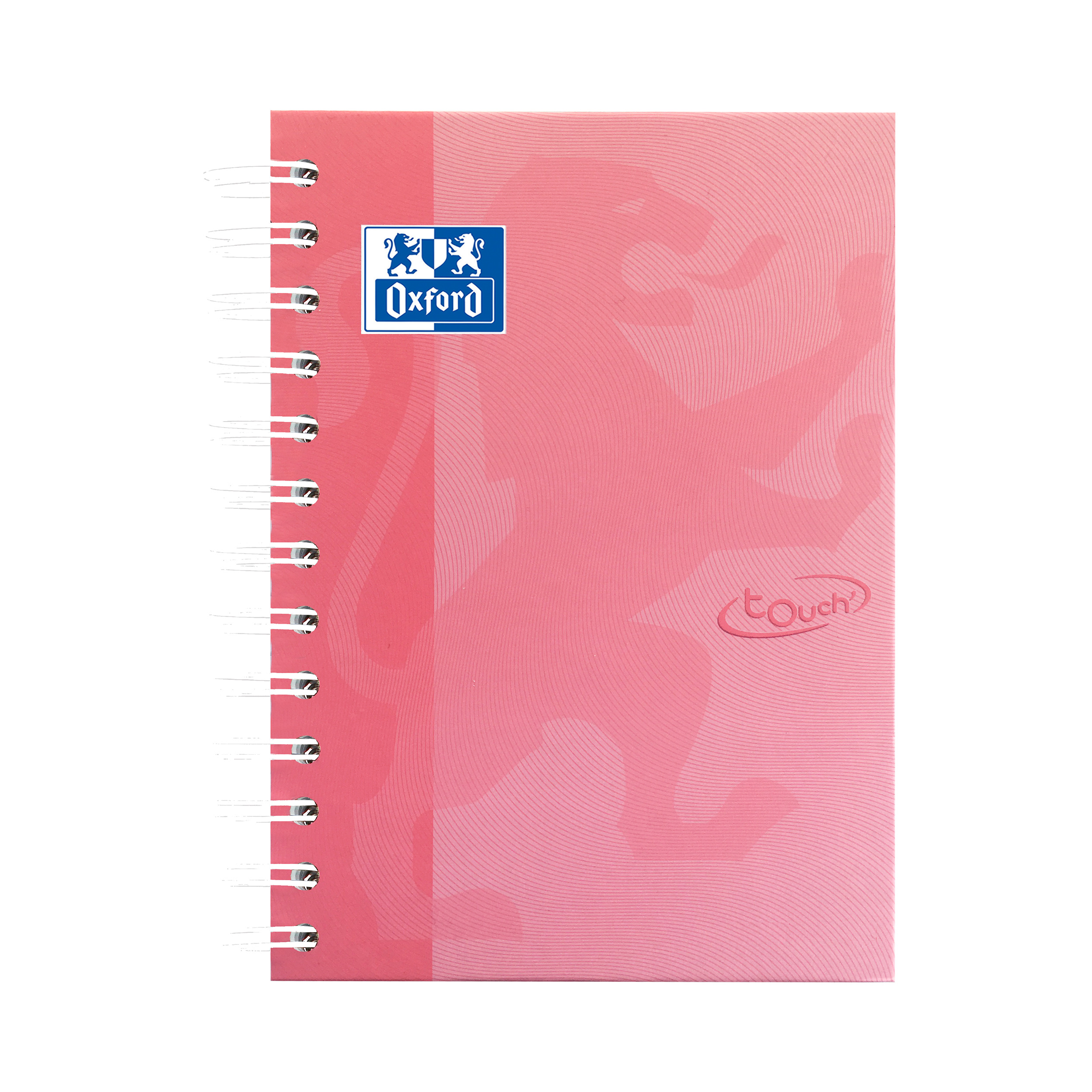 OXFORD Agenda scolaire journalier à spirale 12x18cm Soft Touch rose 2023- 2024 pas cher 