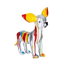 Paris Prix Statuette Déco  Chihuahua  44cm Multicolore
