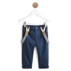 IN EXTENSO Pantalon à bretelles bébé garçon (Bleu marine)