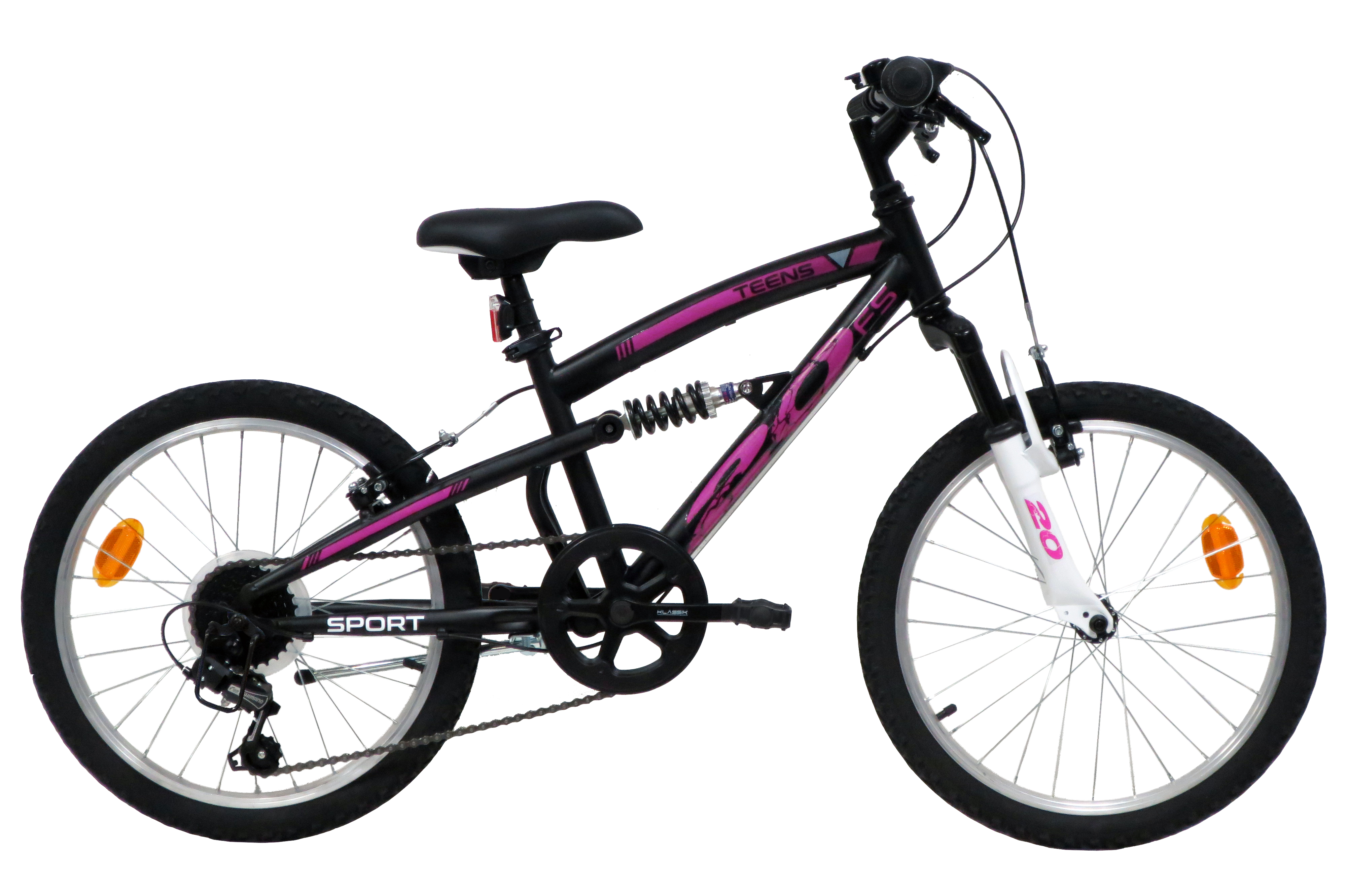 VTT 20 Tout Suspendu Fille Teens Frein V brake 6 Vitesses