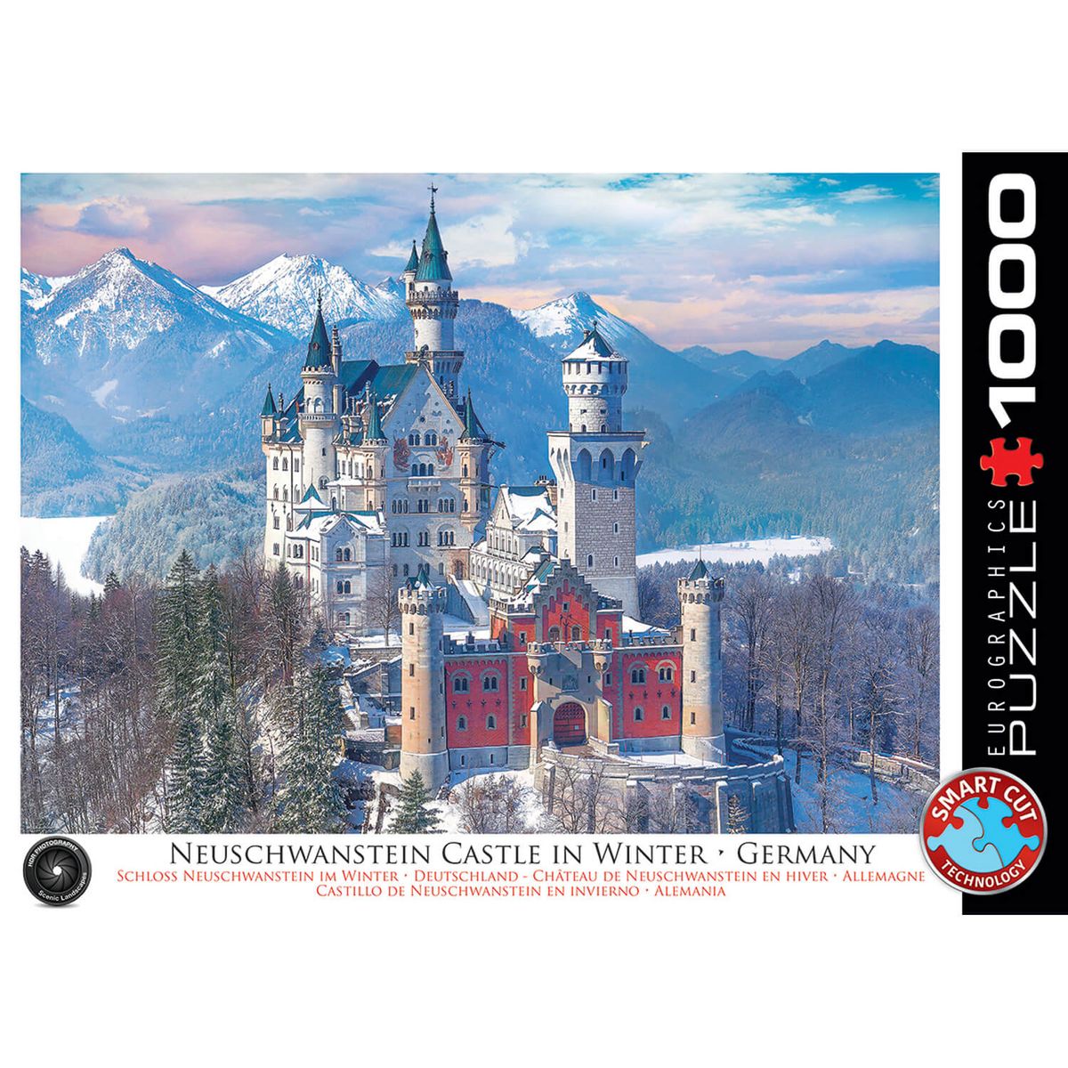 Eurographics Puzzle 1000 pièces : Château de Neuschwanstein en hiver