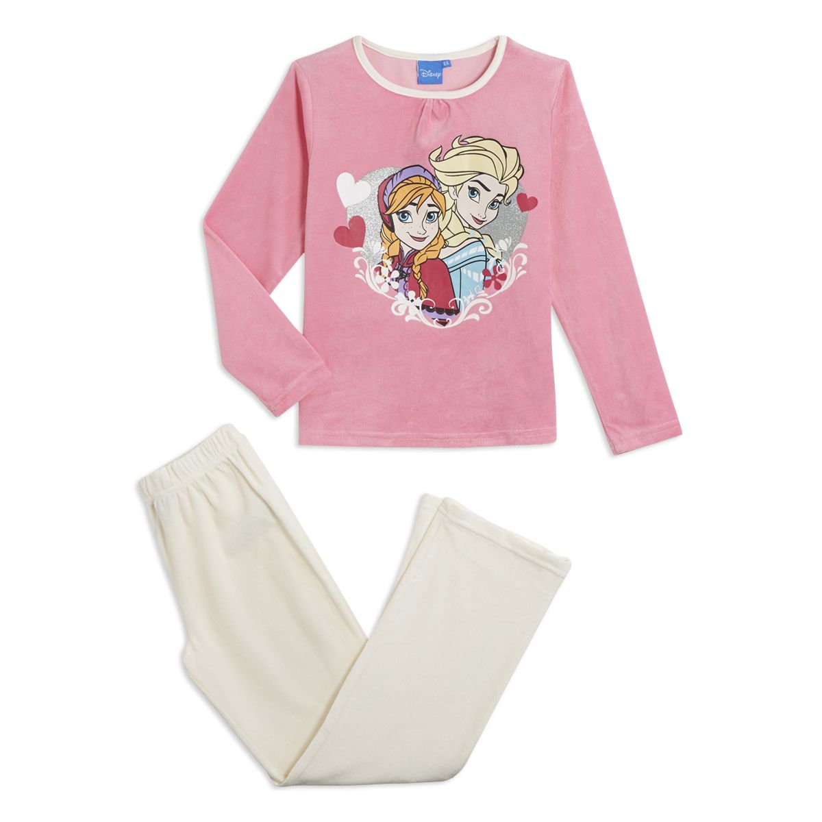 Reine des neiges Pyjama en velours fille du 2 au 8 ans Disney pas