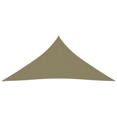 VIDAXL Voile de parasol Tissu Oxford triangulaire 4x4x4 m Beige
