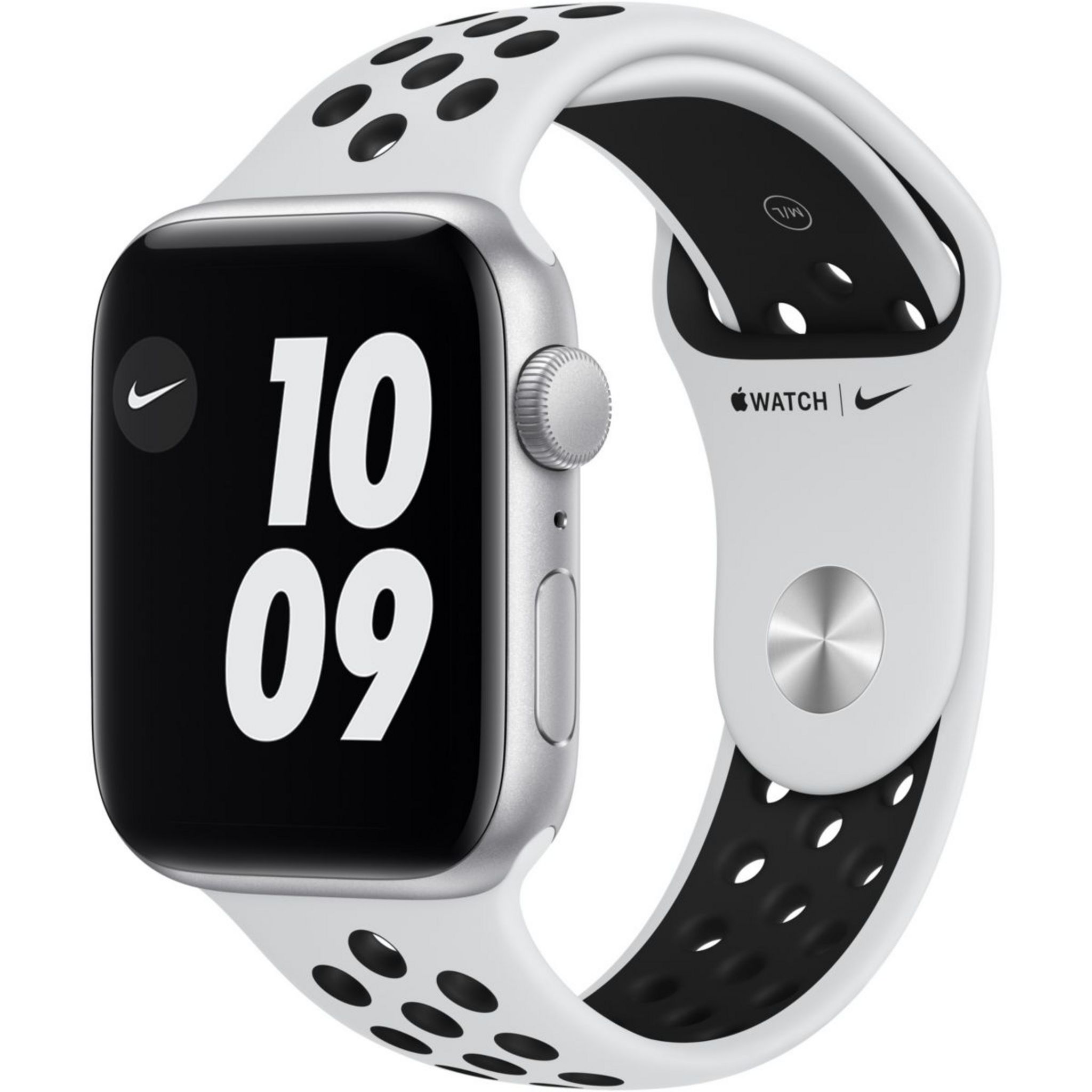 Montre connect e SE Nike 44MM Alu Argent Noir