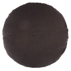 ATMOSPHERA Coussin de sol rond en coton déhoussable motif rosace NOMADE  (Noir)