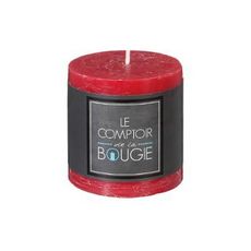 Bougie Ronde  Rustic  7cm Rouge