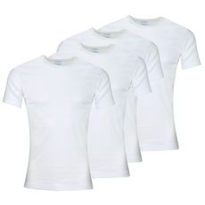 Athena Lot de 4 tee-shirt col rond homme Coton Bio (Blanc)