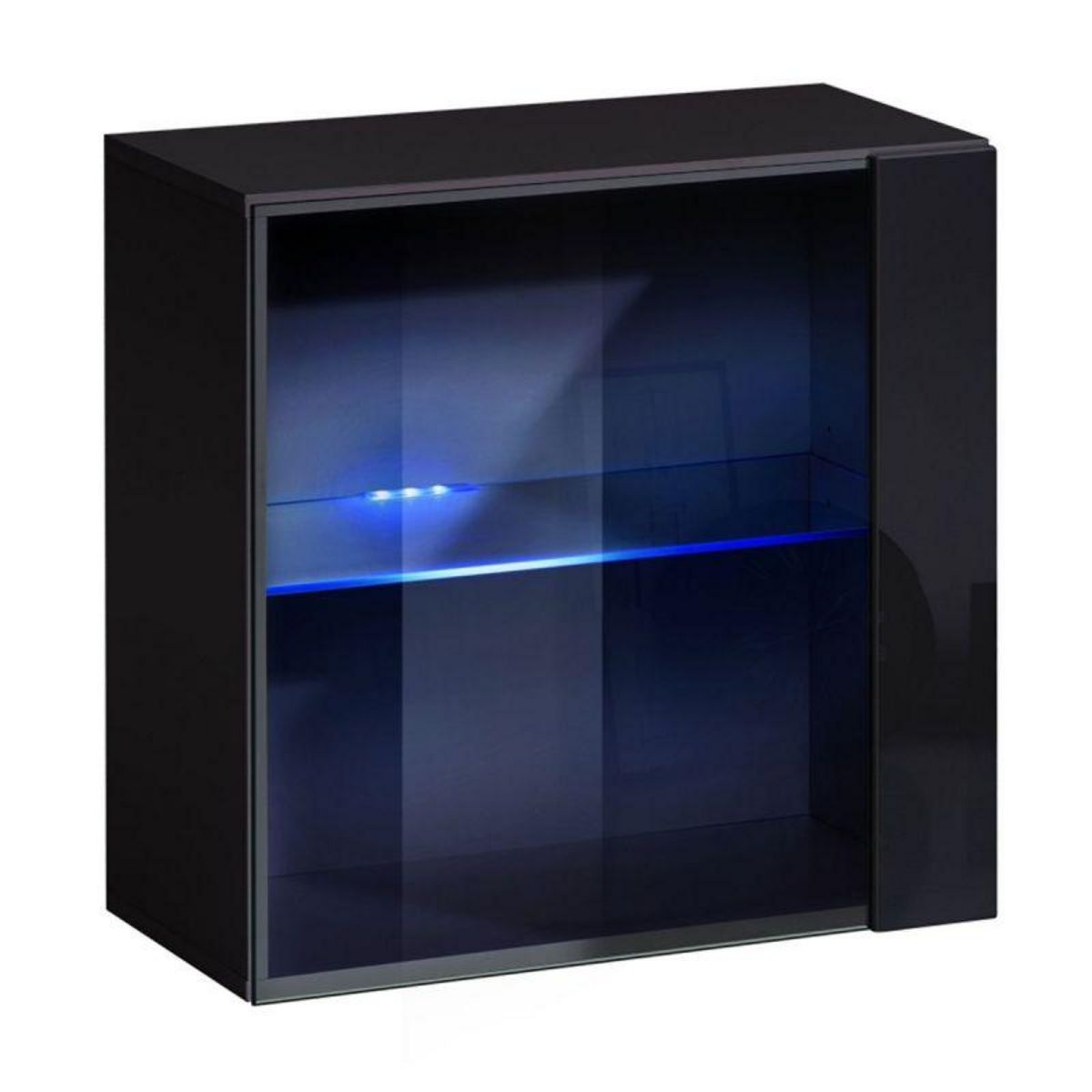 Paris Prix Vitrine Murale LED Switch 60cm Noir pas cher 