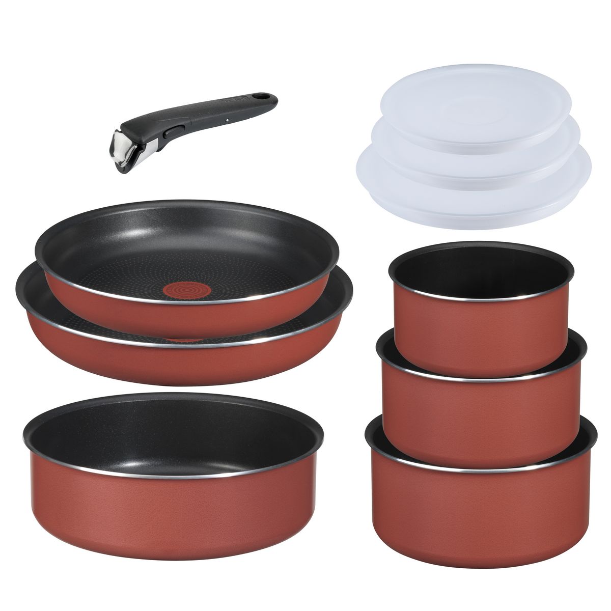 TEFAL INGENIO 5 Set 10 pièces poêles casseroles corail pas cher 